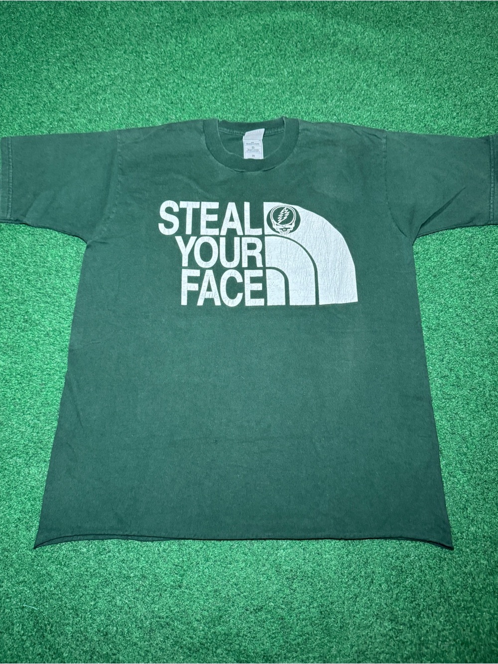 Vintage 90s Grateful Dead Steal Your Face T-shirt, Rare Band Tee Stoner (Large)